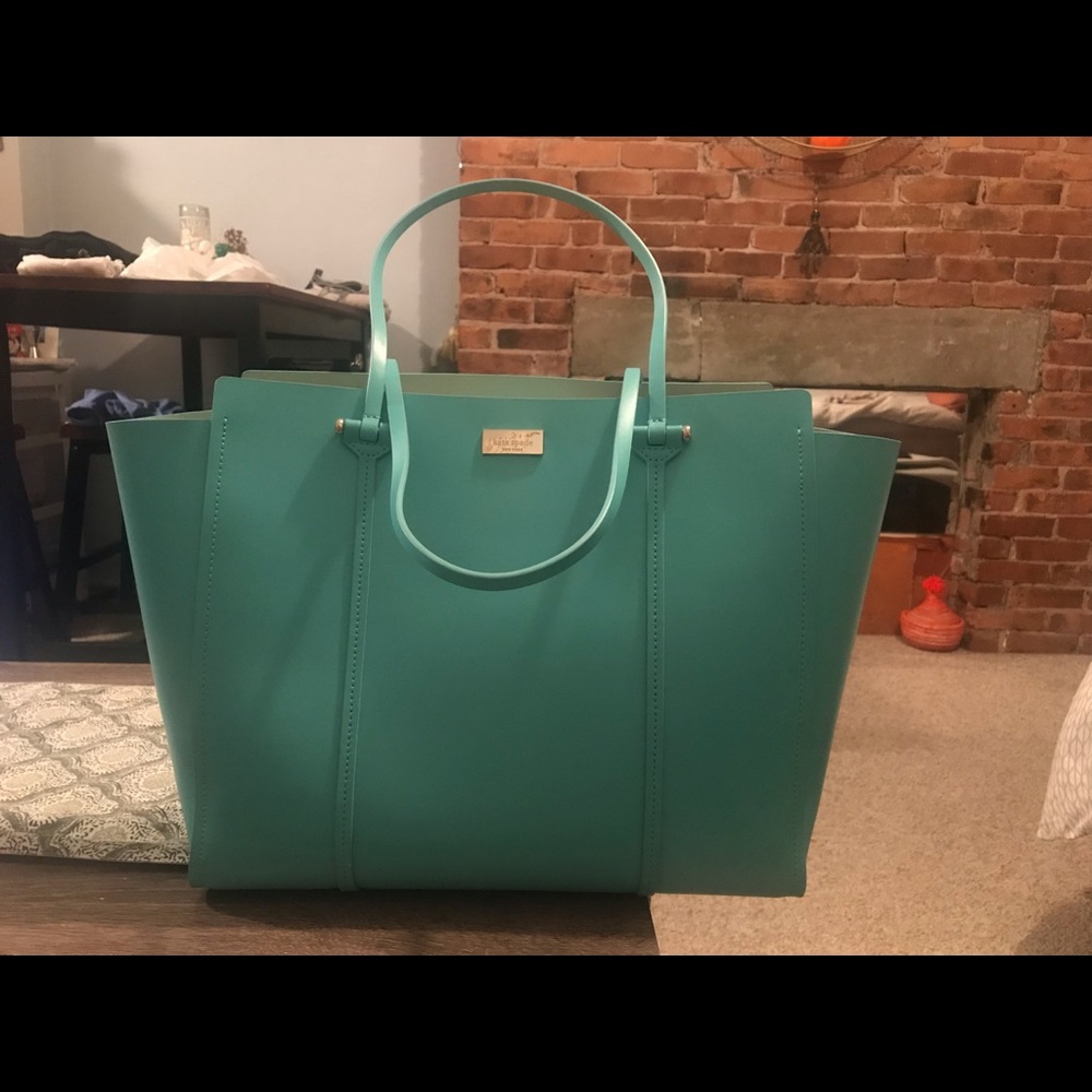 Brand new Kate Spade large tote in teal